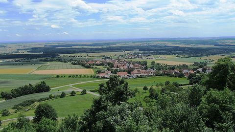 Blick vom Bussen auf das Umland