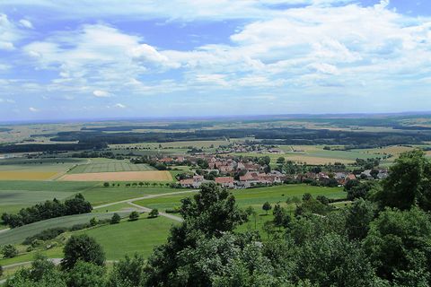 Blick vom Bussen auf das Umland